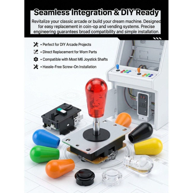 1 PCS M6 Joystick  American Ba - đánh giá và giá Joystick Arcade Parts