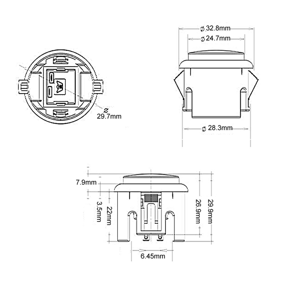 12pcs Copy Sanwa Buttons 30mm  - đánh giá và giá Arcade Wangan Midnight