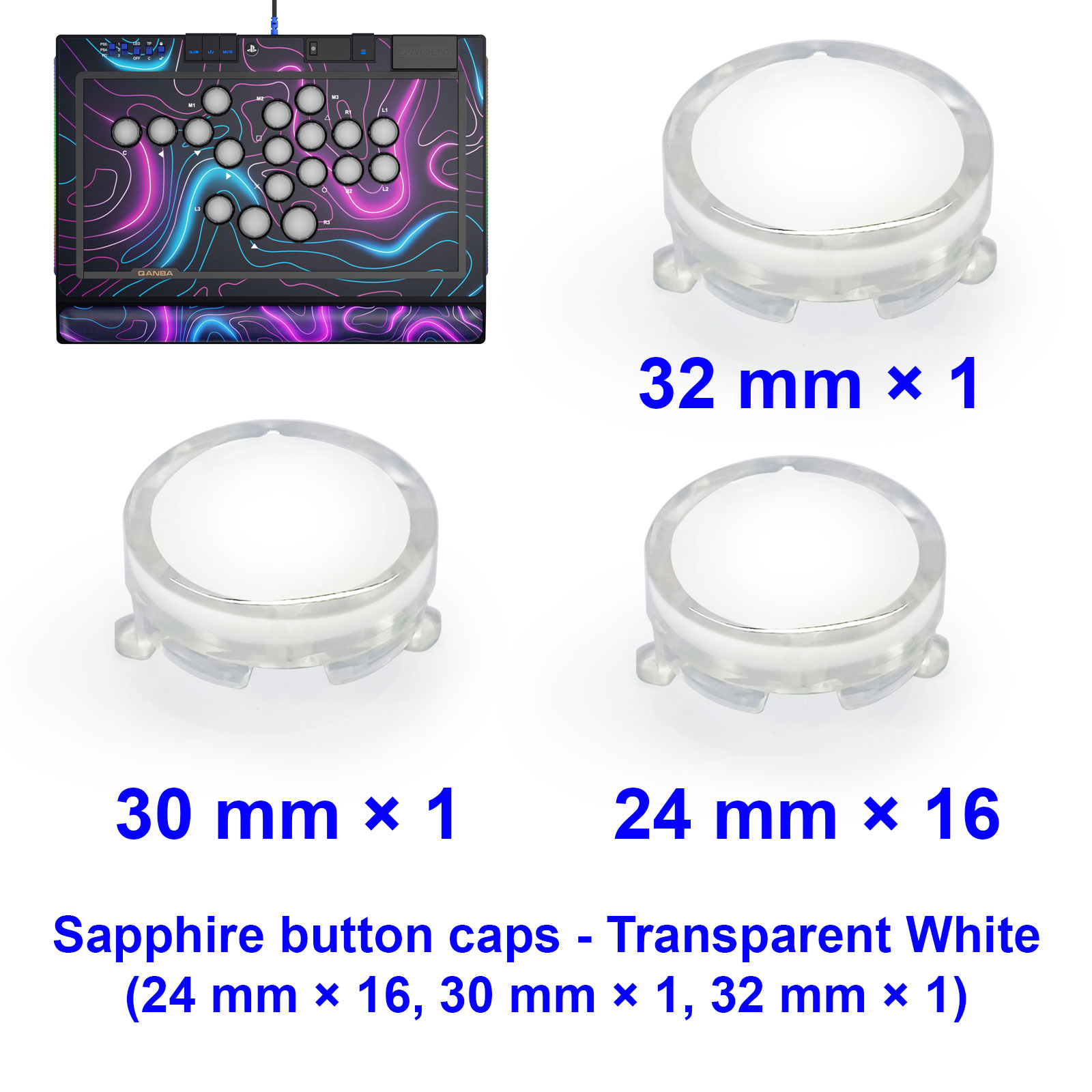QANBA SAPPHIRE S1 Button Cap A - đánh giá và giá Joystick Arcade Parts