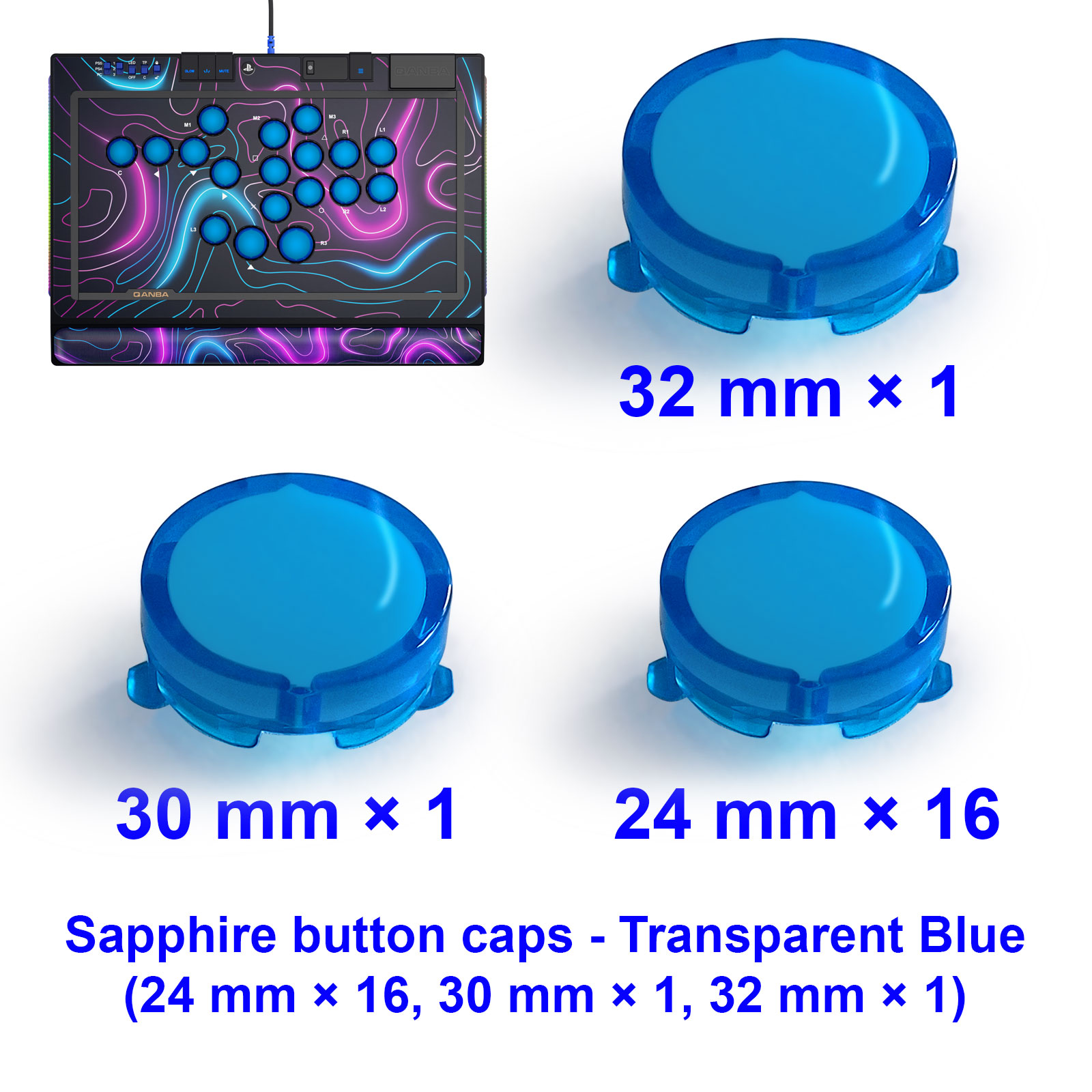QANBA SAPPHIRE S1 Button Cap A - đánh giá và giá Joystick Arcade Parts