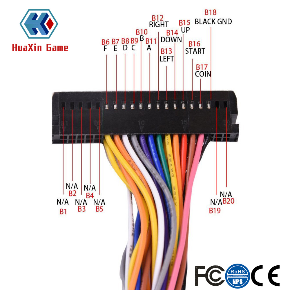Arcade 40 Pin Tủ Dây PCB Cáp C - đánh giá và giá Arcade Button Pcb