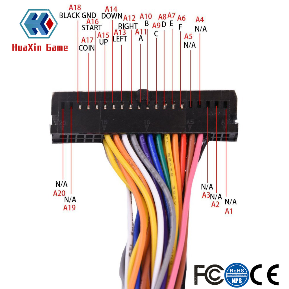 Arcade 40 Pin Tủ Dây PCB Cáp C - đánh giá và giá Arcade Button Pcb