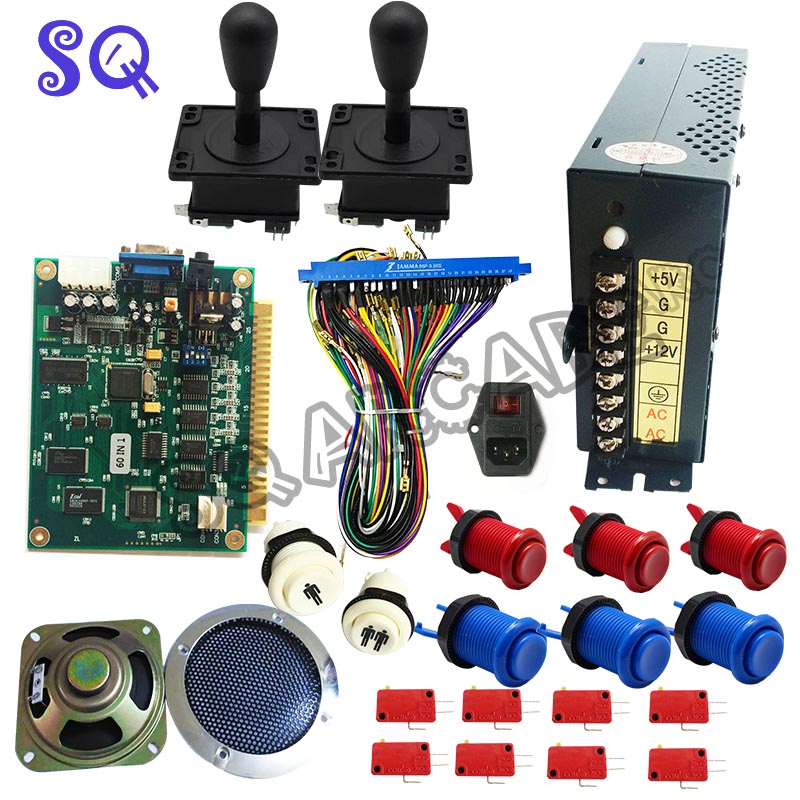 Cổ Điển JAMMA Chơi Game 60 Tro - đánh giá và giá Arcade Button Pcb