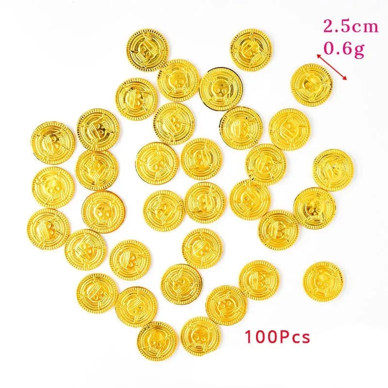 50Pcs Pirate Gold Coins Plasti - đánh giá và giá Arcade Game Coin